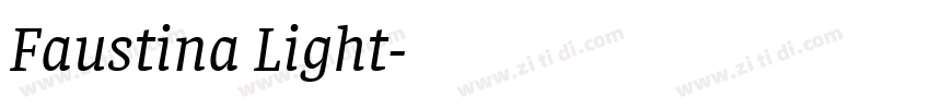 Faustina Light字体转换
